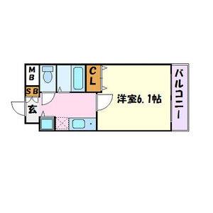 1K 間取り図