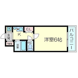 1K 間取り図