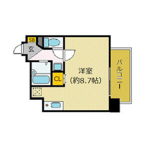 1K 間取り図