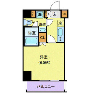 1K 間取り図