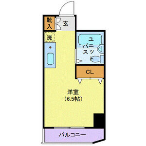 ワンルーム 間取り図