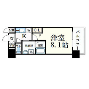 1K 間取り図