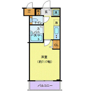 1K 間取り図