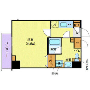 1K 間取り図