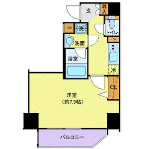 1K 間取り図