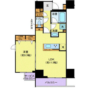 1LDK 間取り図
