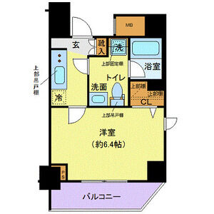 1K 間取り図