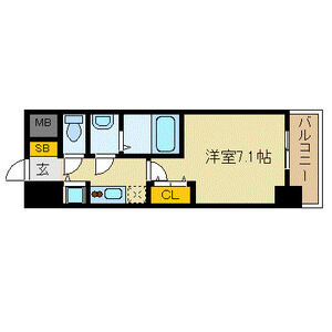 1K 間取り図