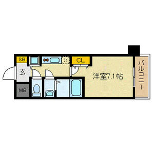 1K 間取り図