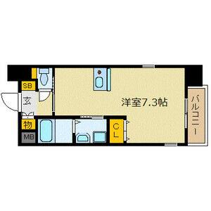 1K 間取り図