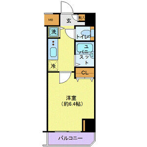 1K 間取り図