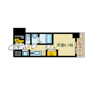 1K 間取り図