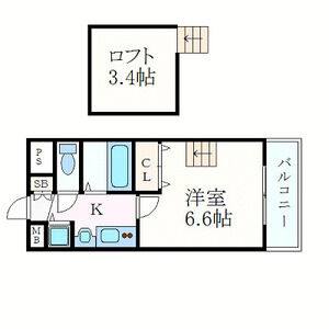 1K 間取り図