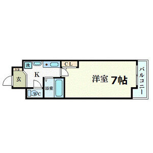1K 間取り図