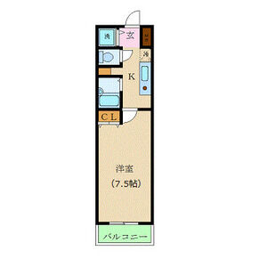 1K 間取り図
