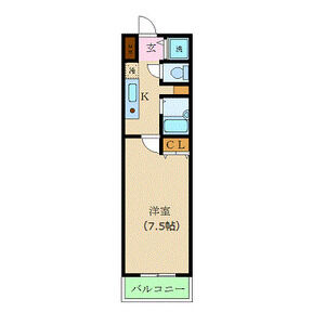 1K 間取り図