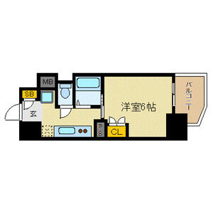 1K 間取り図
