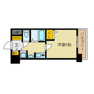 1K 間取り図