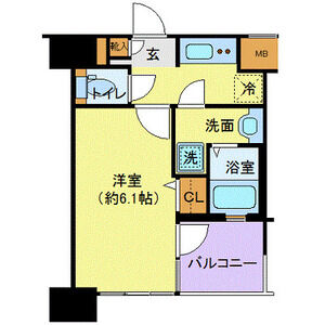 1K 間取り図