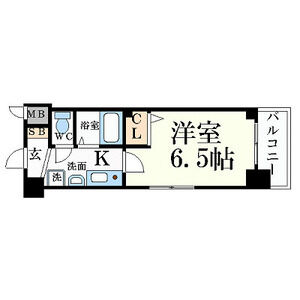 1K 間取り図