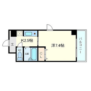 ワンルーム 間取り図