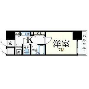 1K 間取り図