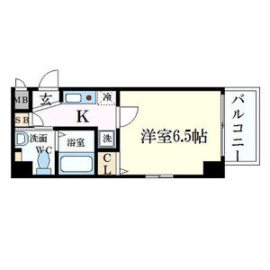 1K 間取り図