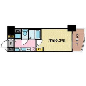 1K 間取り図