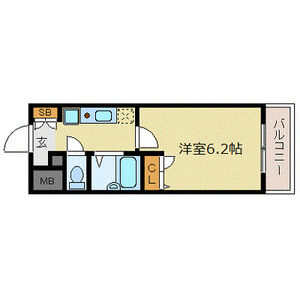 1K 間取り図