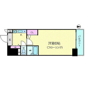 1K 間取り図