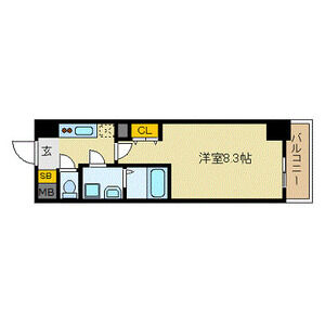 1K 間取り図