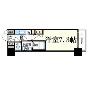 1K 間取り図