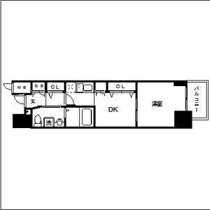 1DK 間取り図