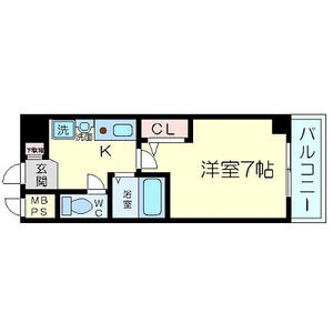 1K 間取り図