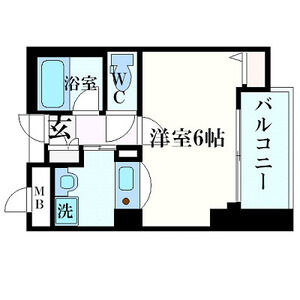 1K 間取り図
