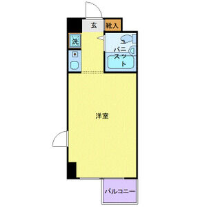 ワンルーム 間取り図