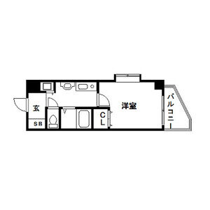 1K 間取り図