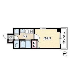 1K 間取り図