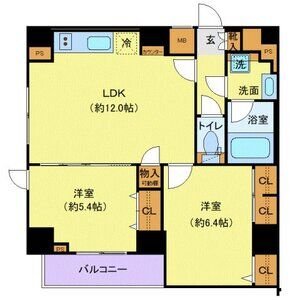 2LDK 間取り図