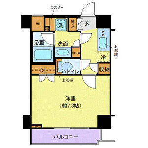1K 間取り図