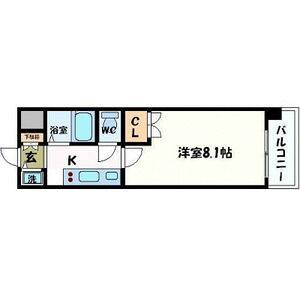 1K 間取り図
