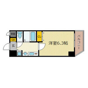 1K 間取り図