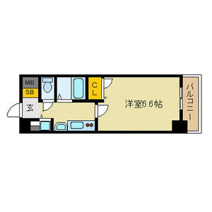 1K 間取り図