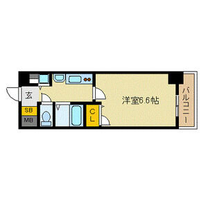 1K 間取り図