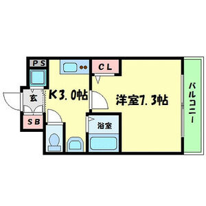 1K 間取り図