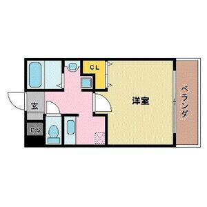 1K 間取り図