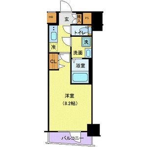 1K 間取り図