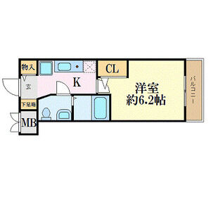 1K 間取り図