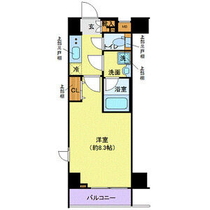 1K 間取り図