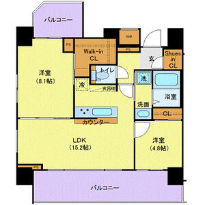 2LDK 間取り図